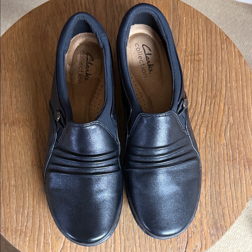 Clarks Black Casual Loafers - Picture 10 of 12